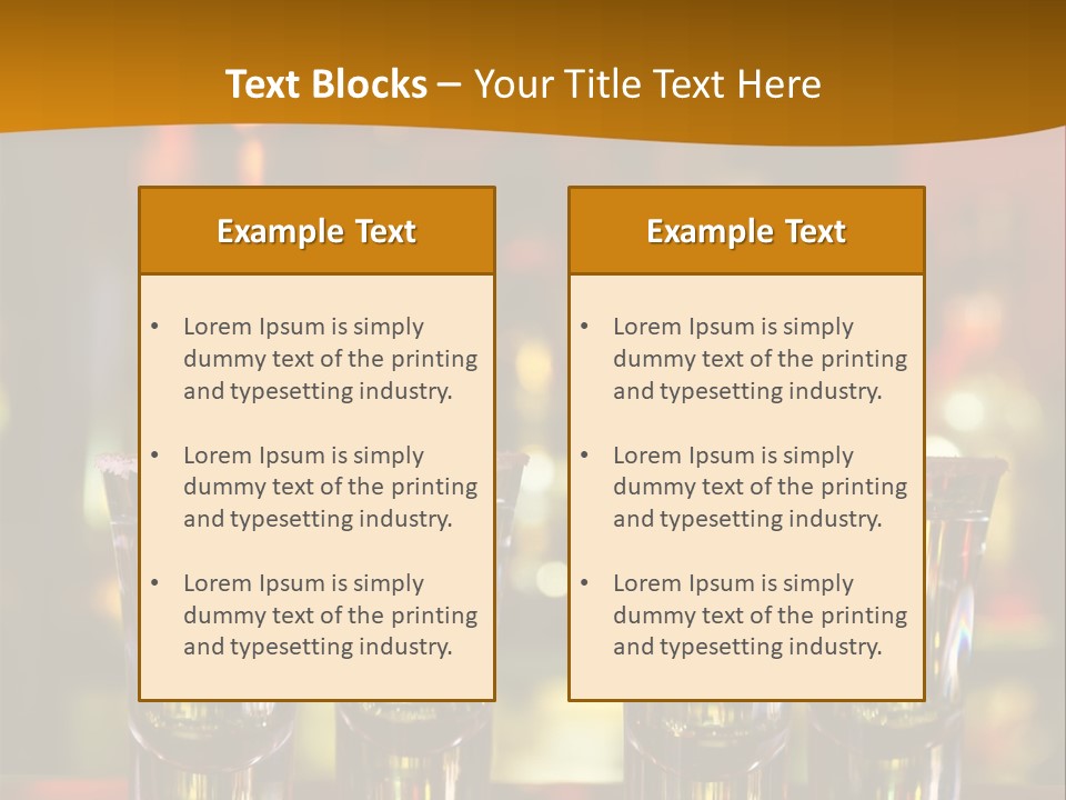 Stacks On The Bar PowerPoint Template