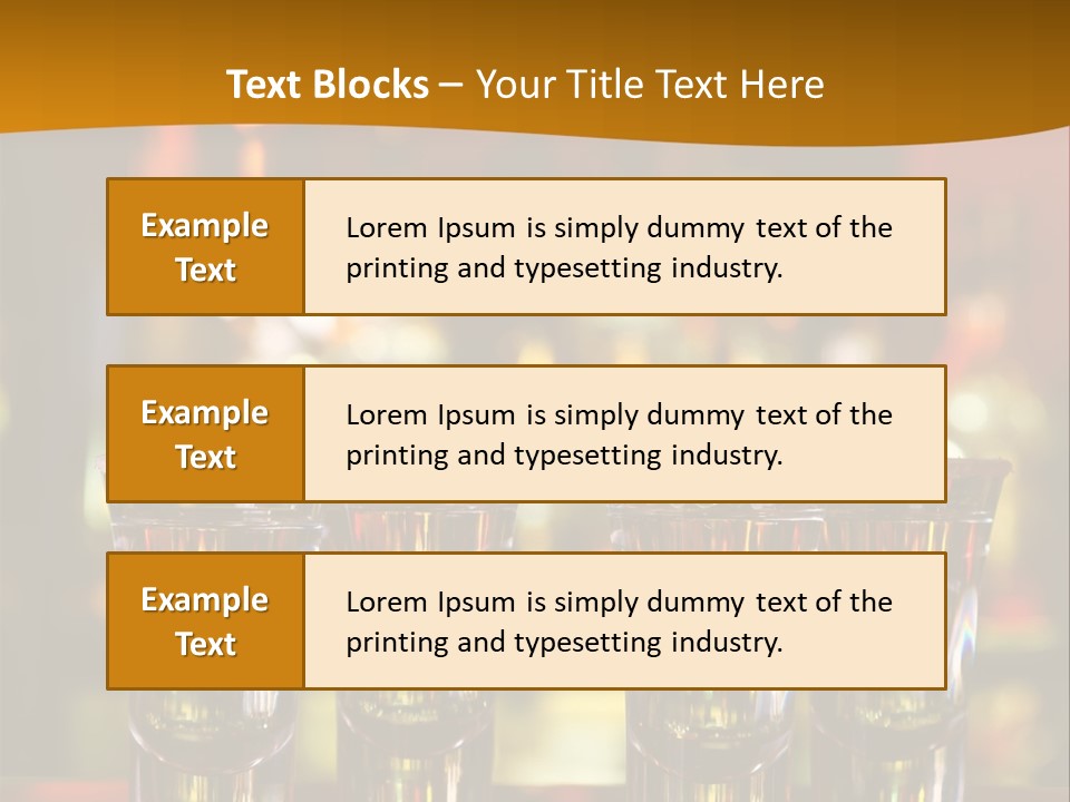Stacks On The Bar PowerPoint Template