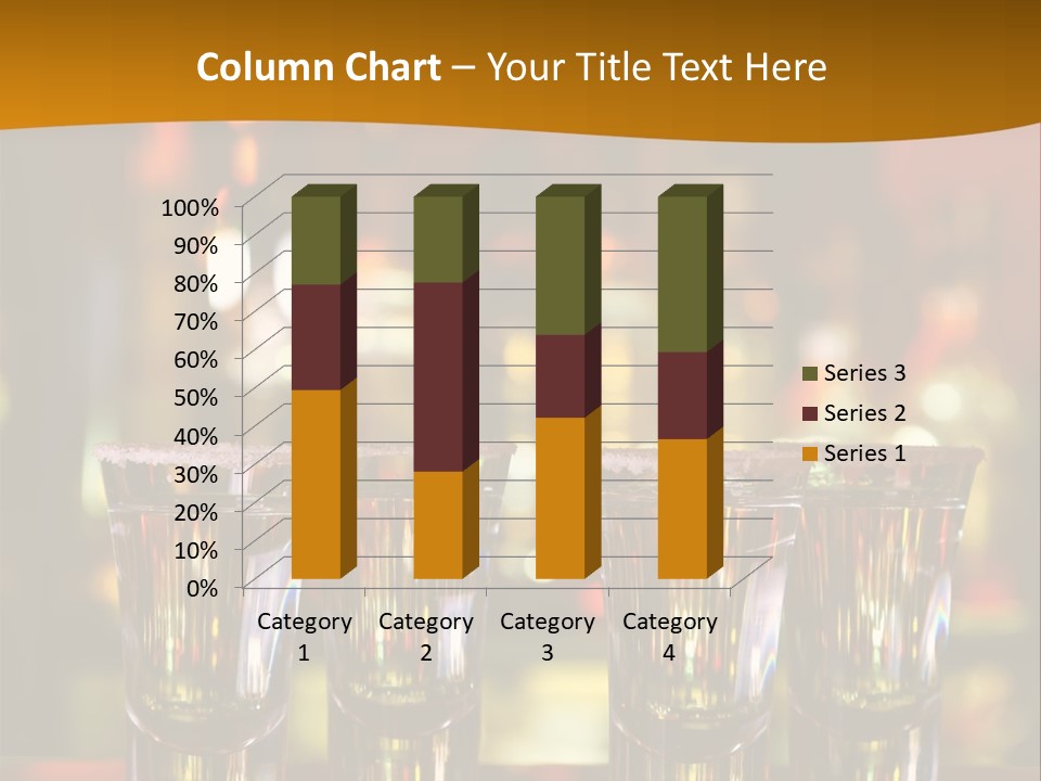 Stacks On The Bar PowerPoint Template