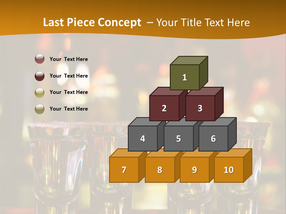 Stacks On The Bar PowerPoint Template