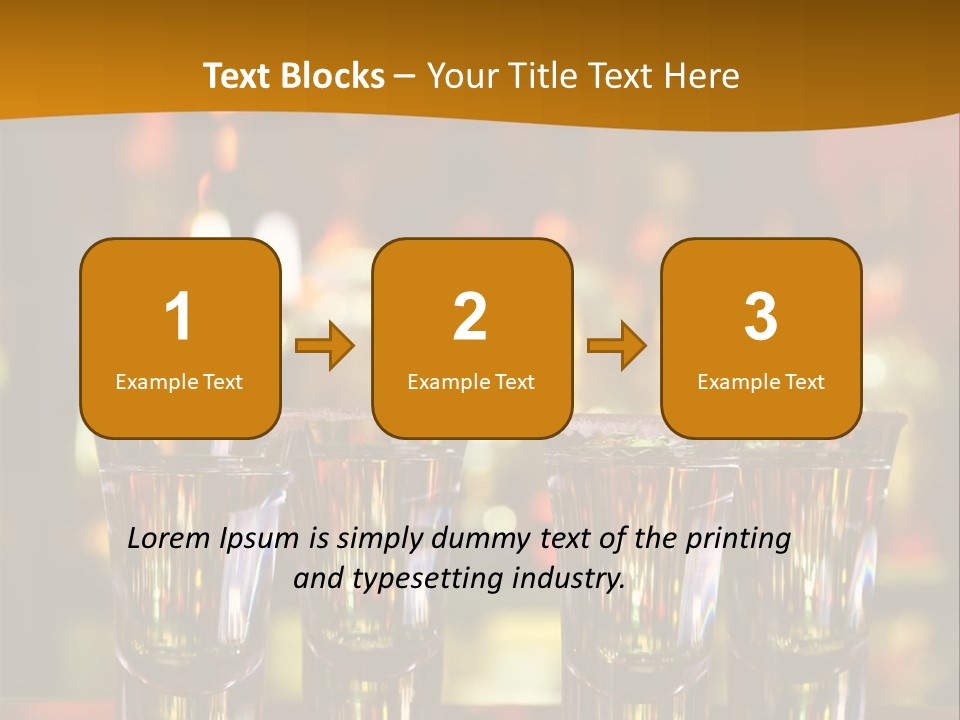 Stacks On The Bar PowerPoint Template