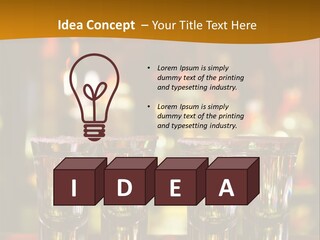Stacks On The Bar PowerPoint Template