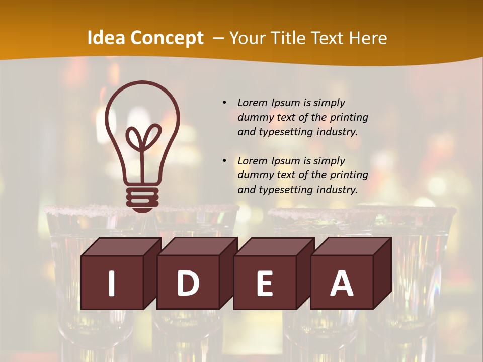 Stacks On The Bar PowerPoint Template