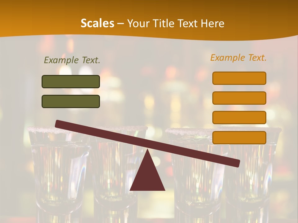 Stacks On The Bar PowerPoint Template