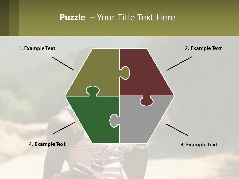 Girl Inflates Soap Bubbles PowerPoint Template