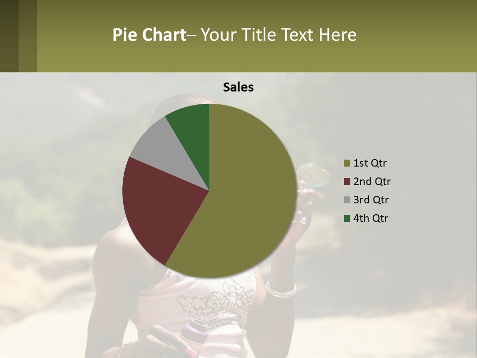 Girl Inflates Soap Bubbles PowerPoint Template