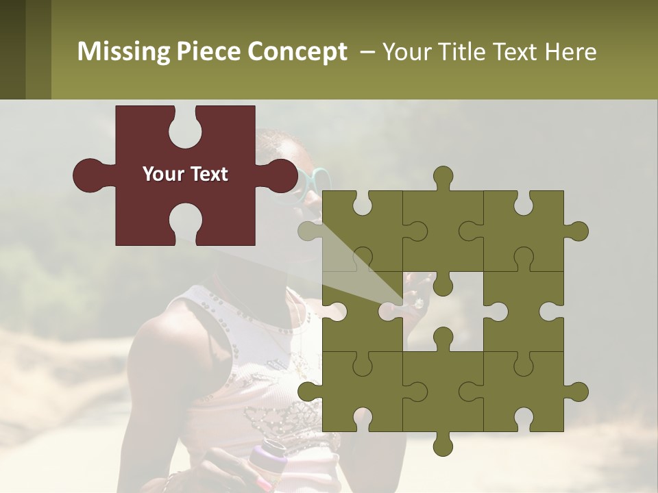 Girl Inflates Soap Bubbles PowerPoint Template