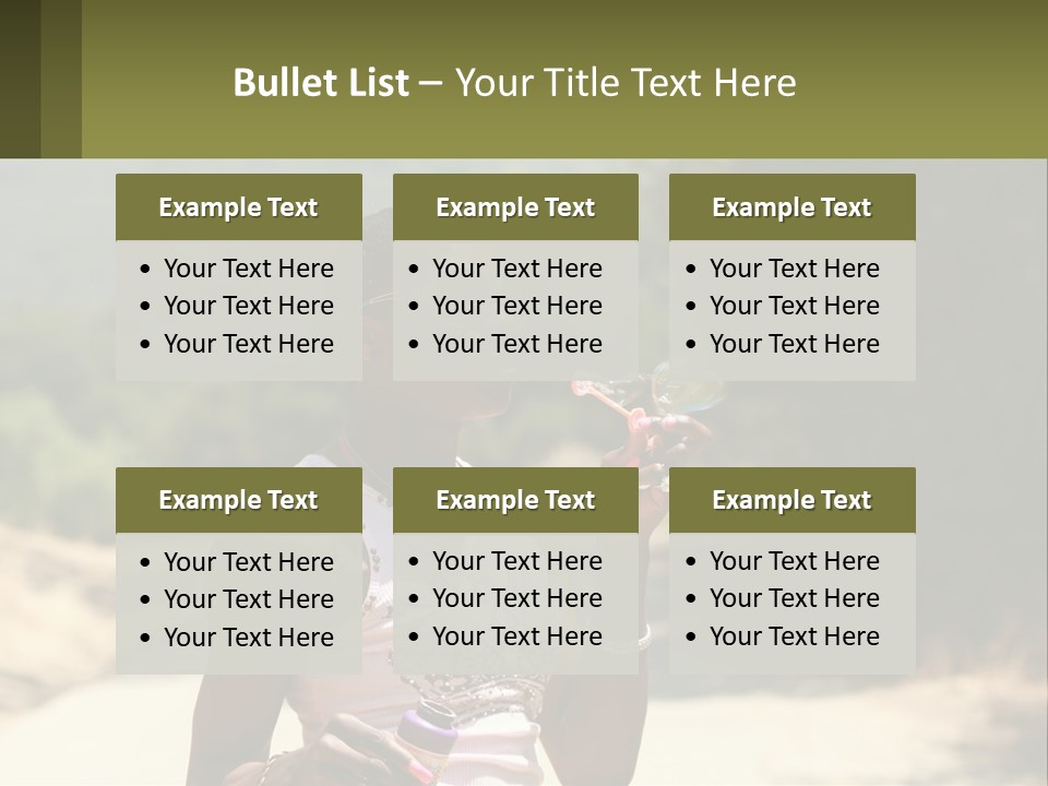 Girl Inflates Soap Bubbles PowerPoint Template