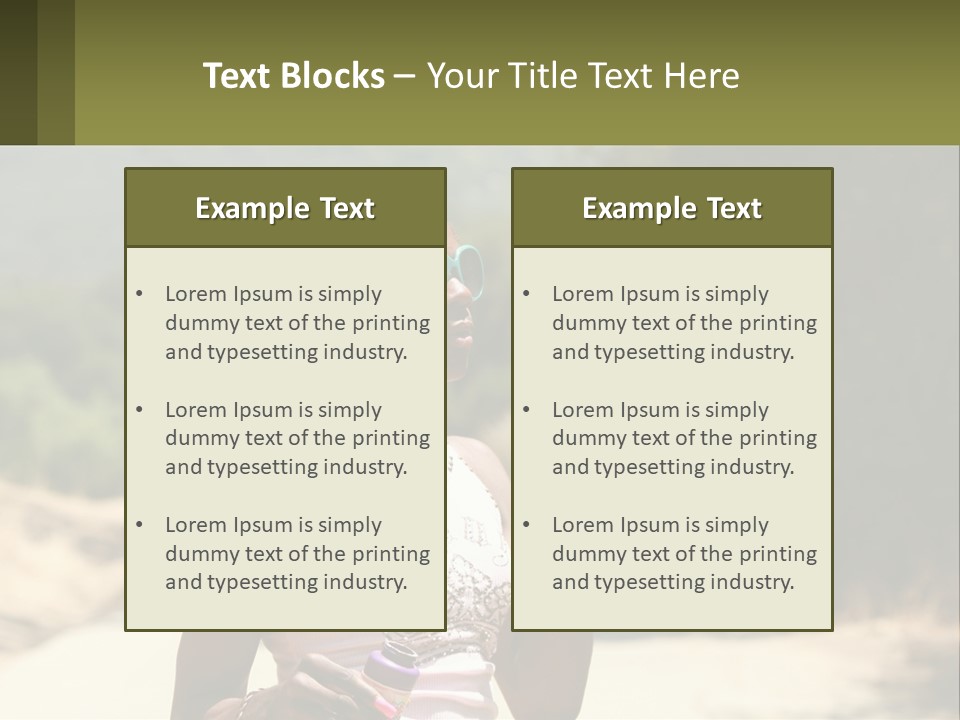 Girl Inflates Soap Bubbles PowerPoint Template