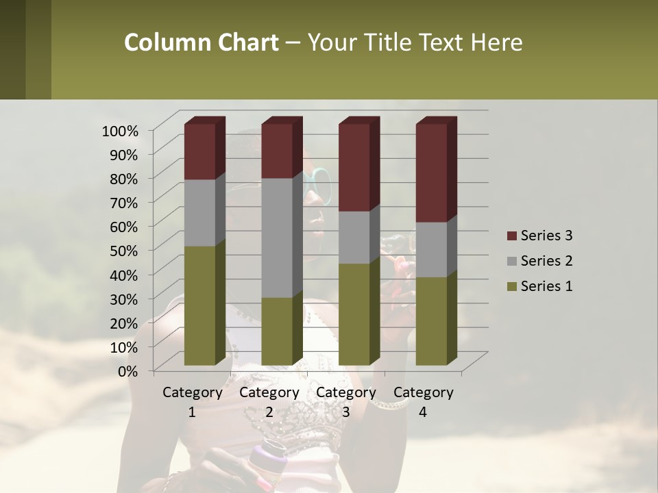 Girl Inflates Soap Bubbles PowerPoint Template