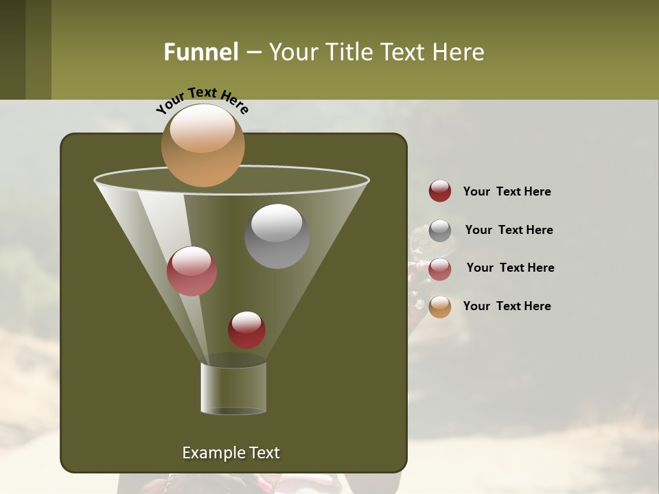 Girl Inflates Soap Bubbles PowerPoint Template