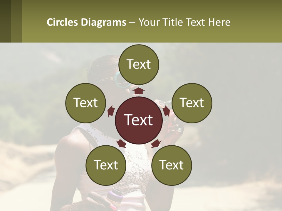 Girl Inflates Soap Bubbles PowerPoint Template