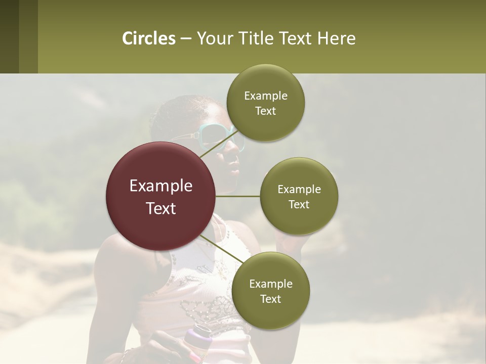 Girl Inflates Soap Bubbles PowerPoint Template