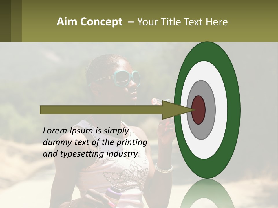 Girl Inflates Soap Bubbles PowerPoint Template