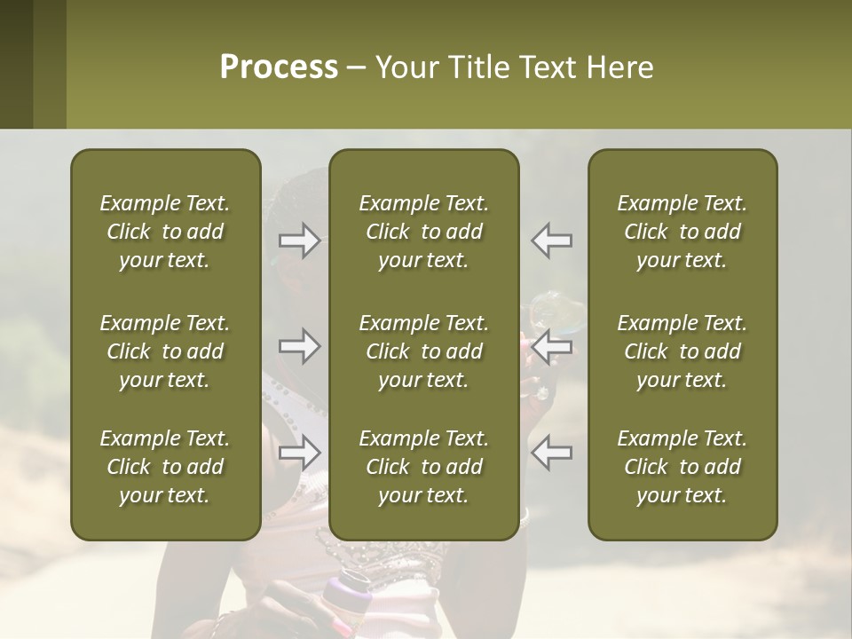 Girl Inflates Soap Bubbles PowerPoint Template