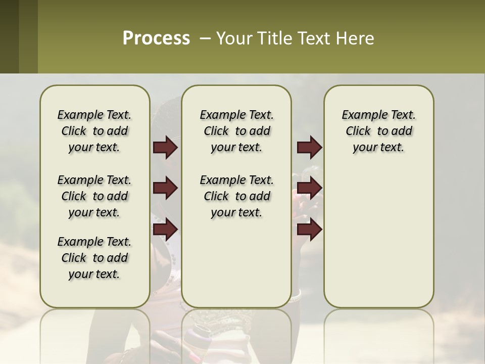 Girl Inflates Soap Bubbles PowerPoint Template