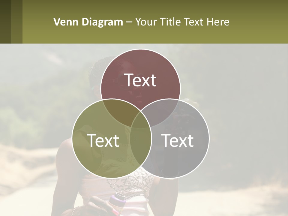 Girl Inflates Soap Bubbles PowerPoint Template