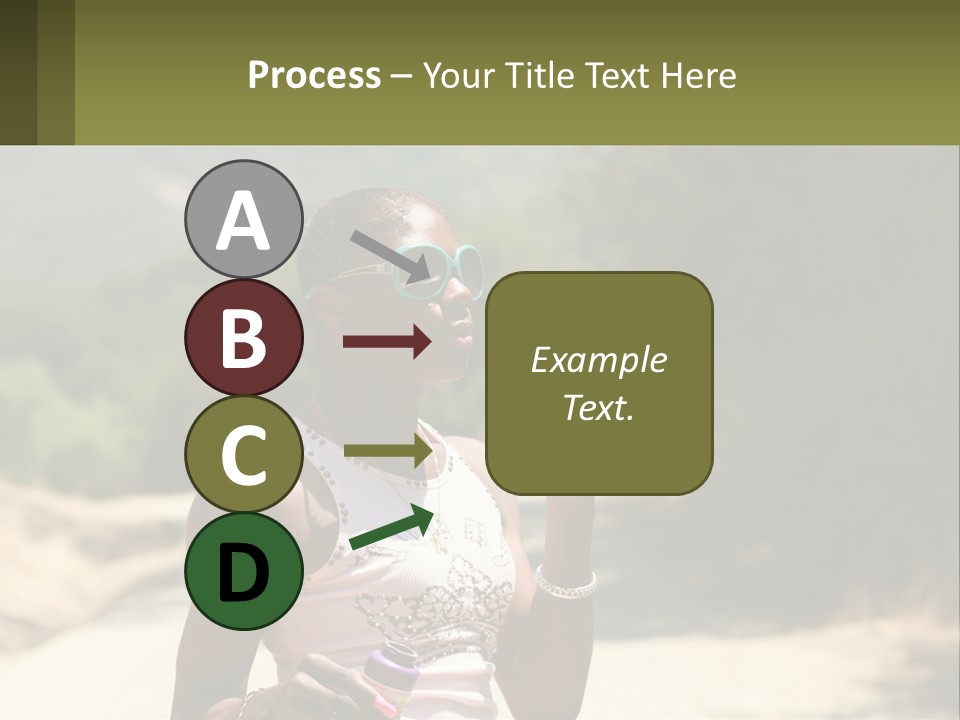 Girl Inflates Soap Bubbles PowerPoint Template