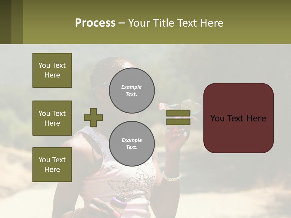 Girl Inflates Soap Bubbles PowerPoint Template