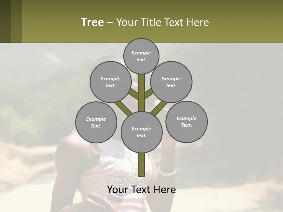 Girl Inflates Soap Bubbles PowerPoint Template