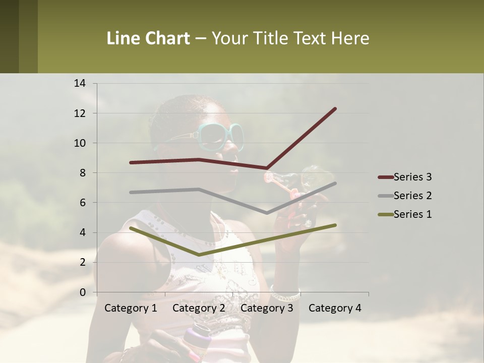 Girl Inflates Soap Bubbles PowerPoint Template