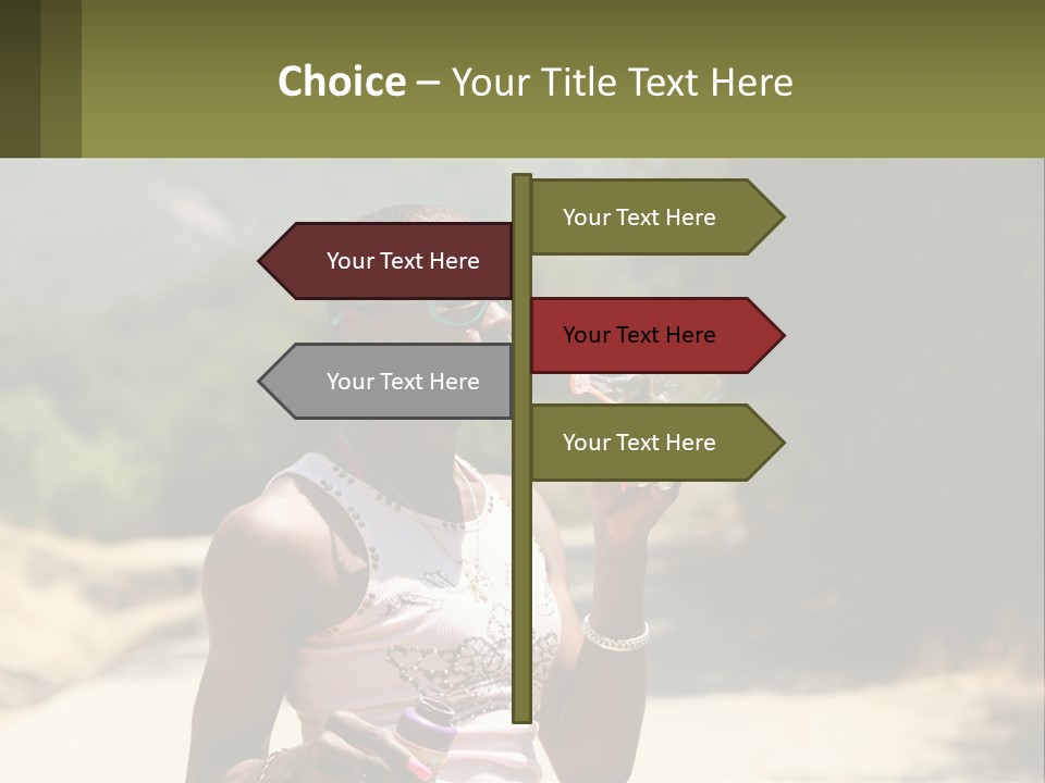 Girl Inflates Soap Bubbles PowerPoint Template