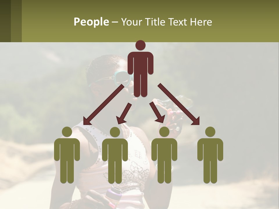 Girl Inflates Soap Bubbles PowerPoint Template