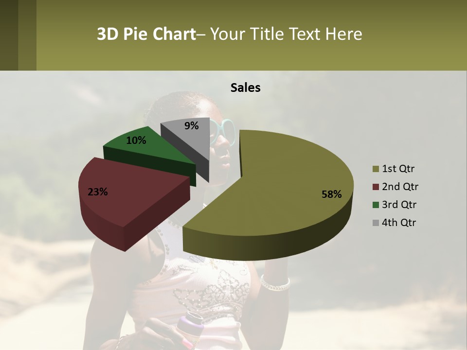 Girl Inflates Soap Bubbles PowerPoint Template