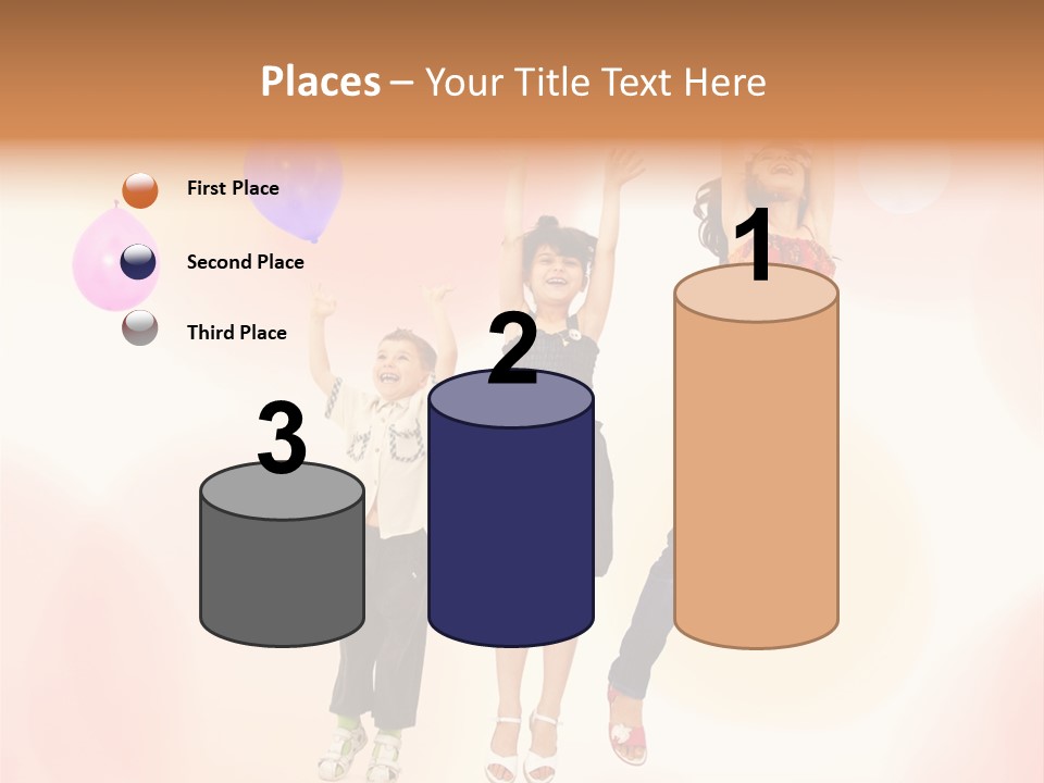 The Children Are Happy PowerPoint Template