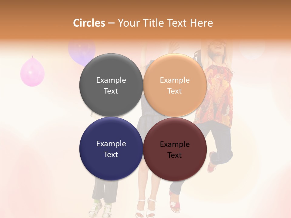 The Children Are Happy PowerPoint Template