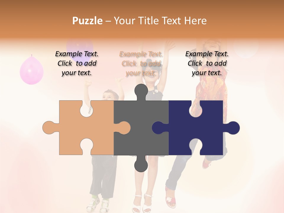 The Children Are Happy PowerPoint Template