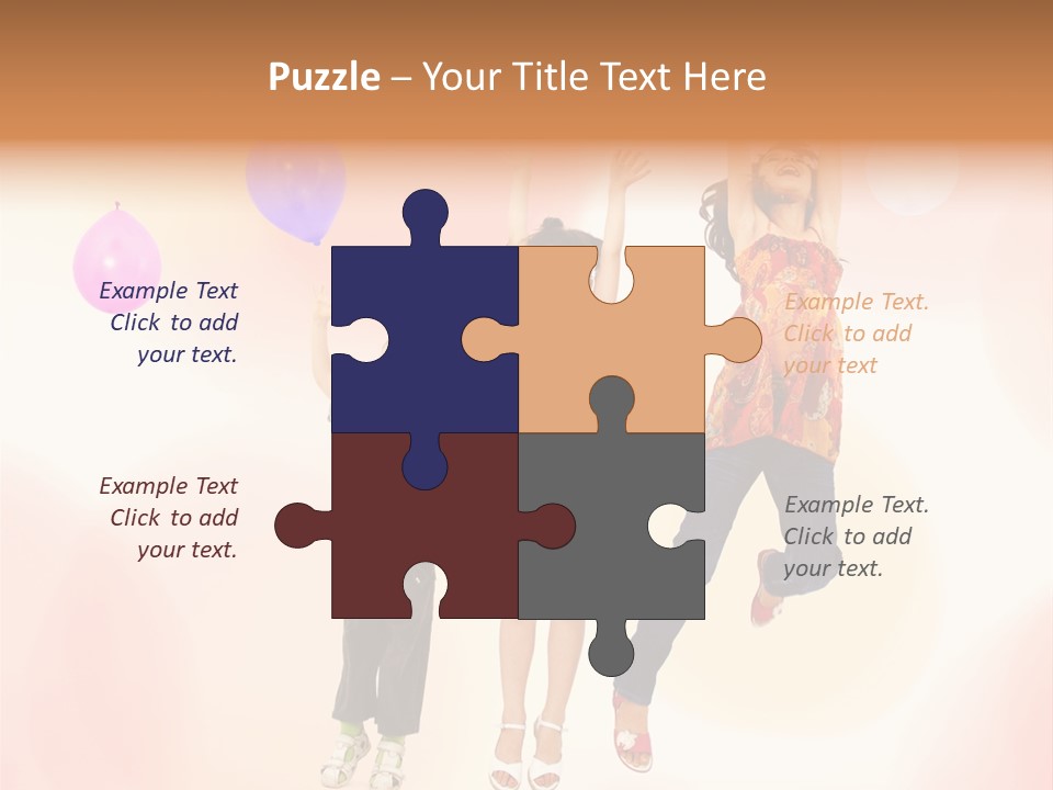 The Children Are Happy PowerPoint Template