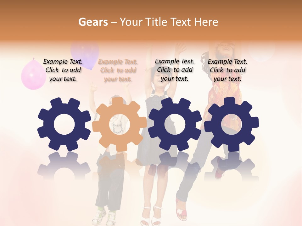 The Children Are Happy PowerPoint Template