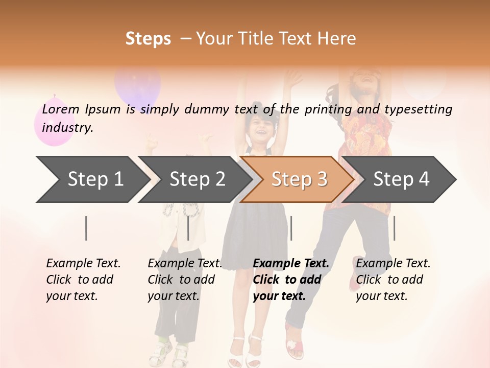 The Children Are Happy PowerPoint Template