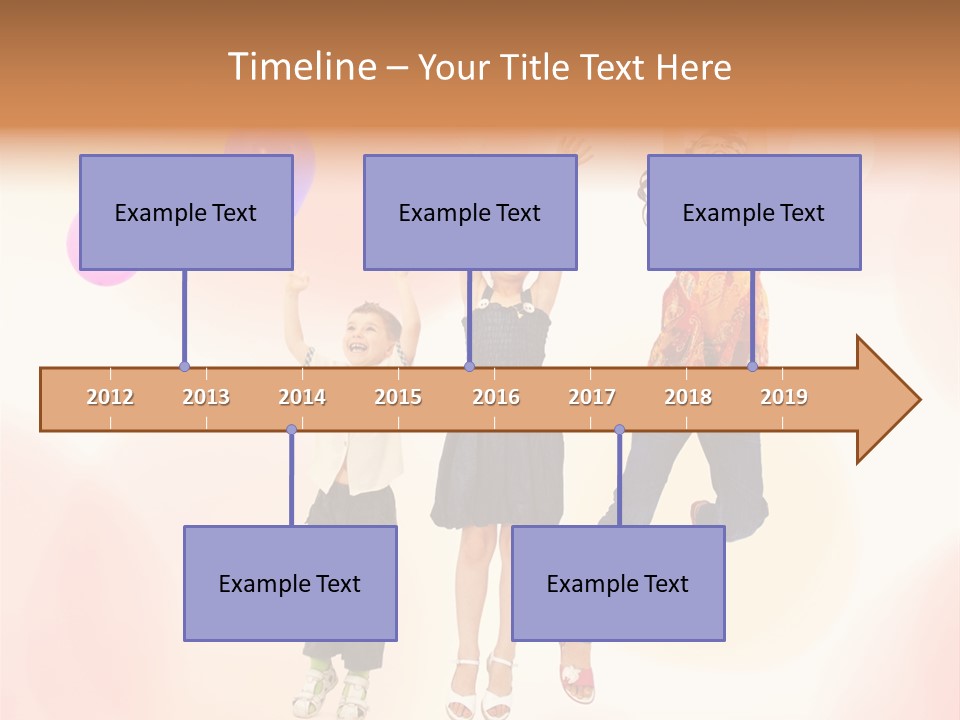The Children Are Happy PowerPoint Template