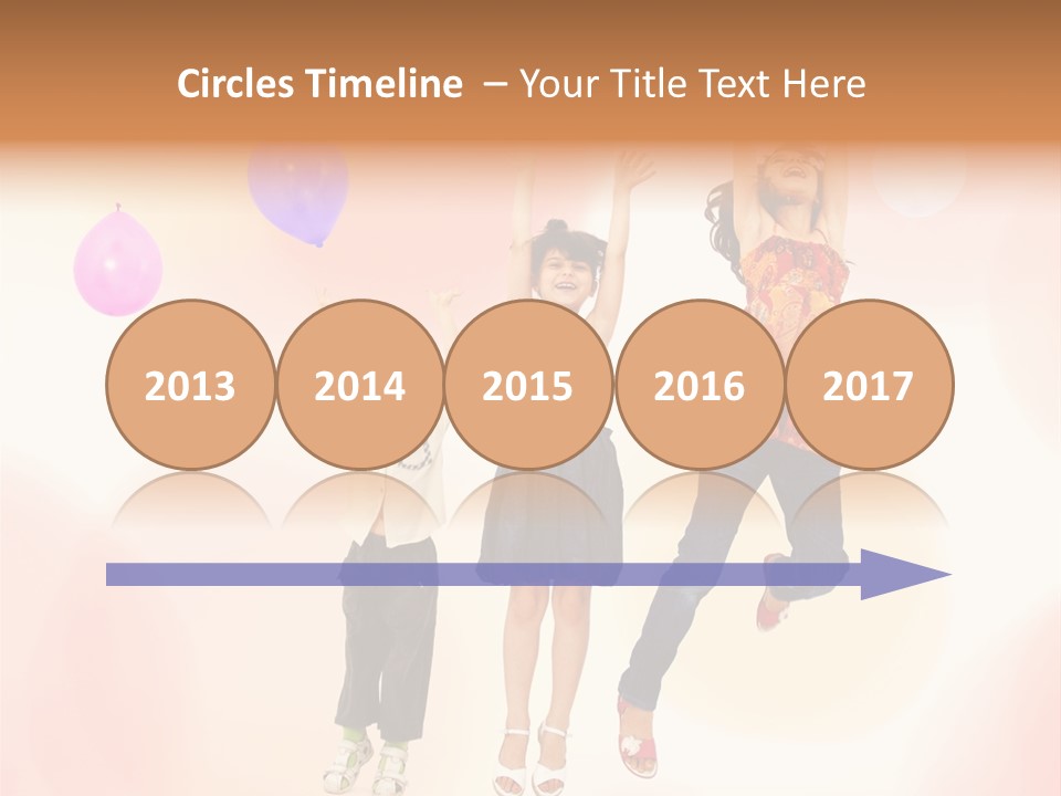 The Children Are Happy PowerPoint Template