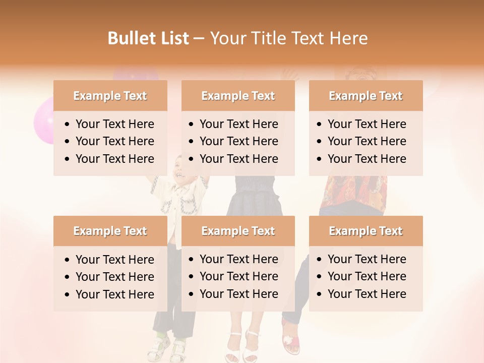 The Children Are Happy PowerPoint Template