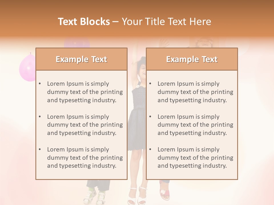 The Children Are Happy PowerPoint Template