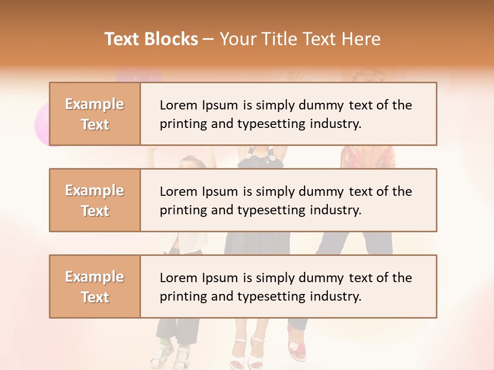 The Children Are Happy PowerPoint Template