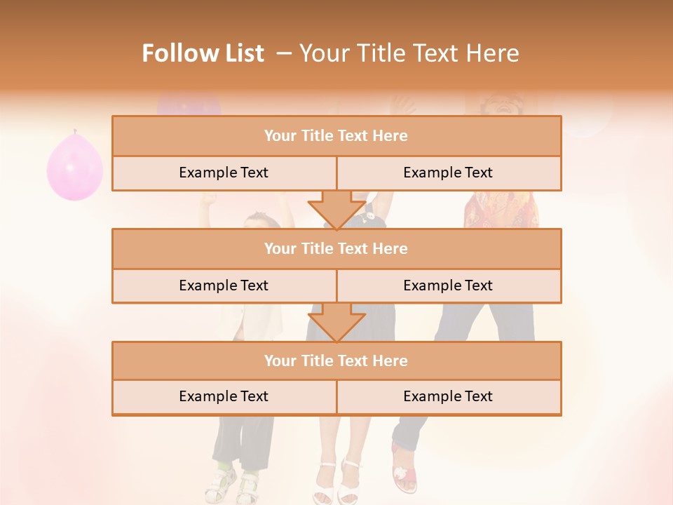 The Children Are Happy PowerPoint Template