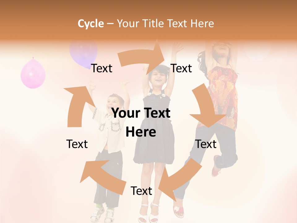 The Children Are Happy PowerPoint Template