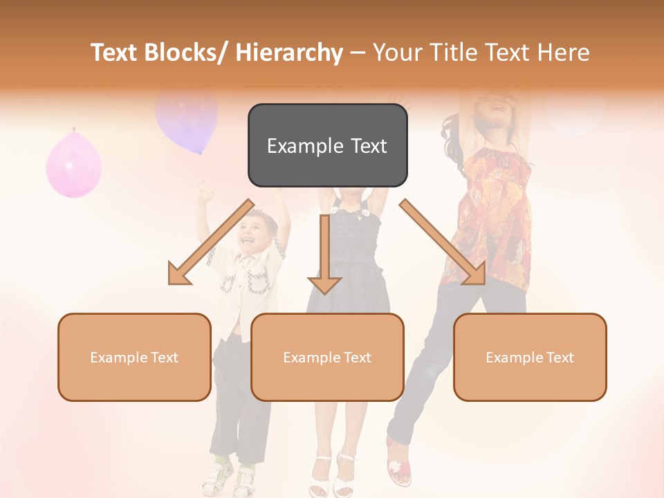 The Children Are Happy PowerPoint Template