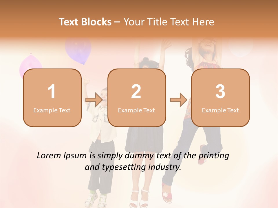 The Children Are Happy PowerPoint Template