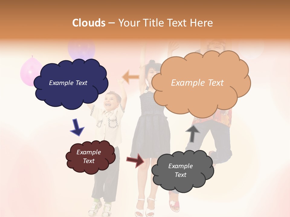 The Children Are Happy PowerPoint Template