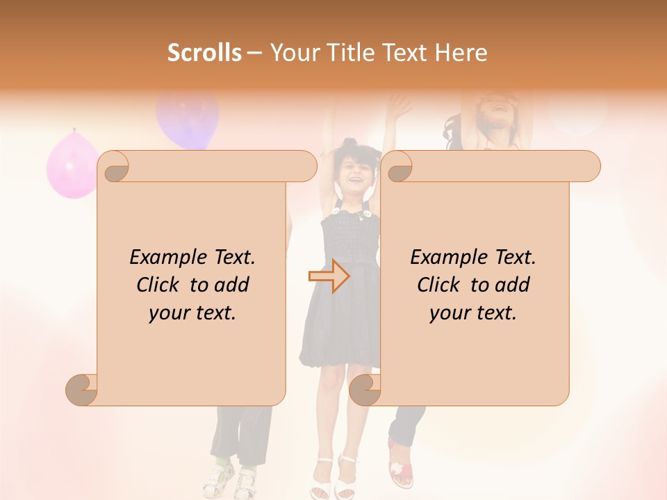 The Children Are Happy PowerPoint Template