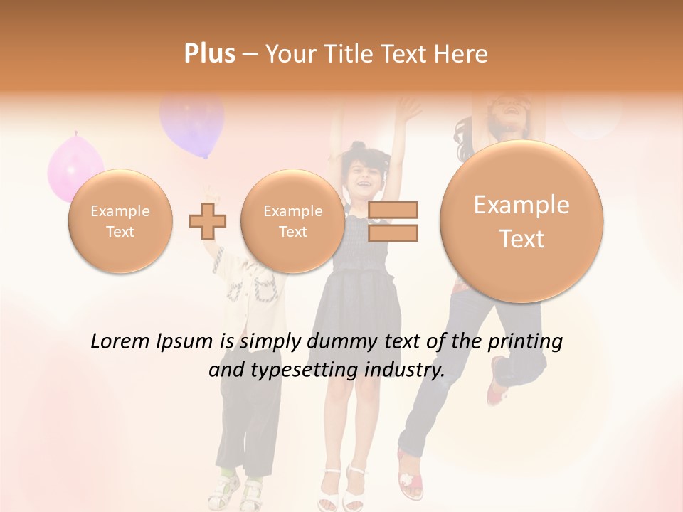 The Children Are Happy PowerPoint Template