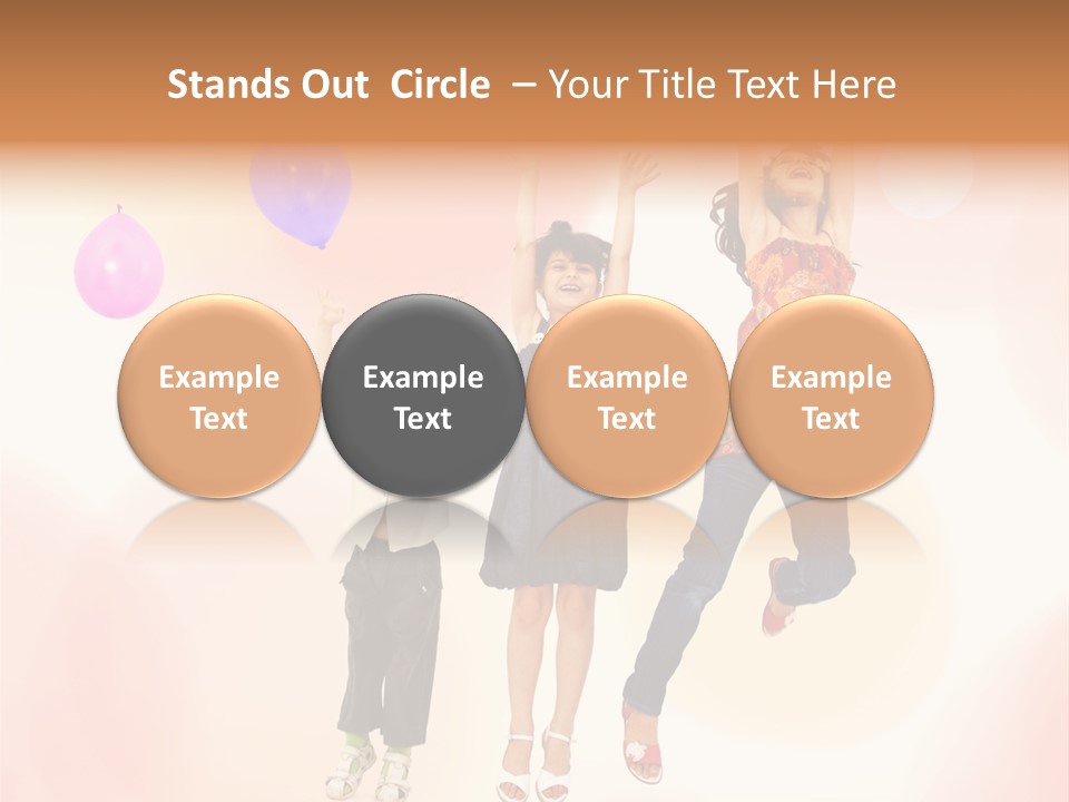 The Children Are Happy PowerPoint Template