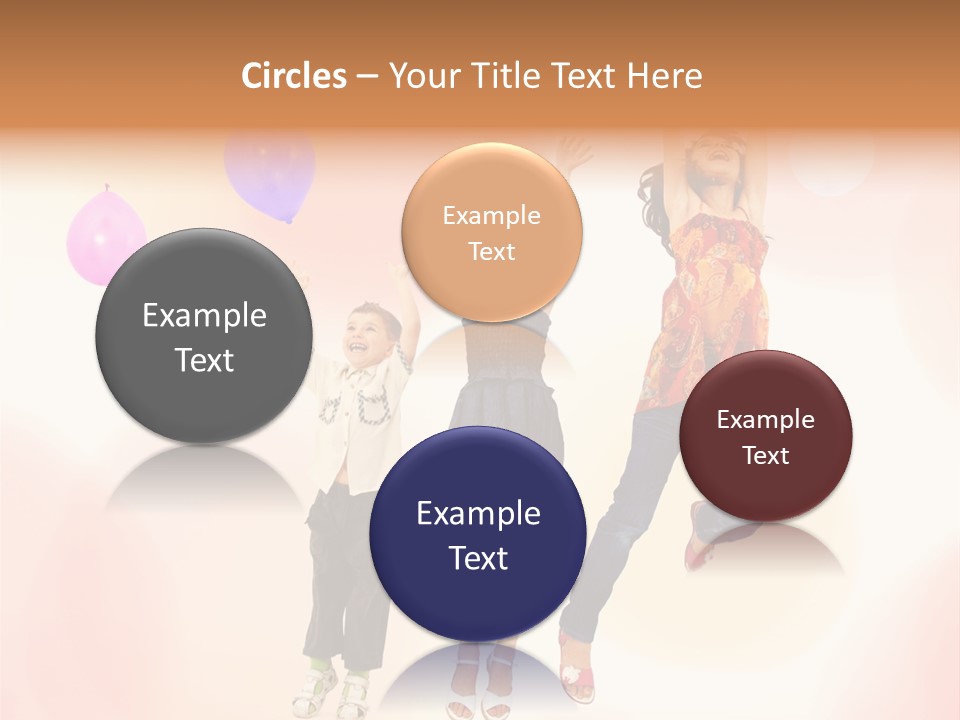 The Children Are Happy PowerPoint Template