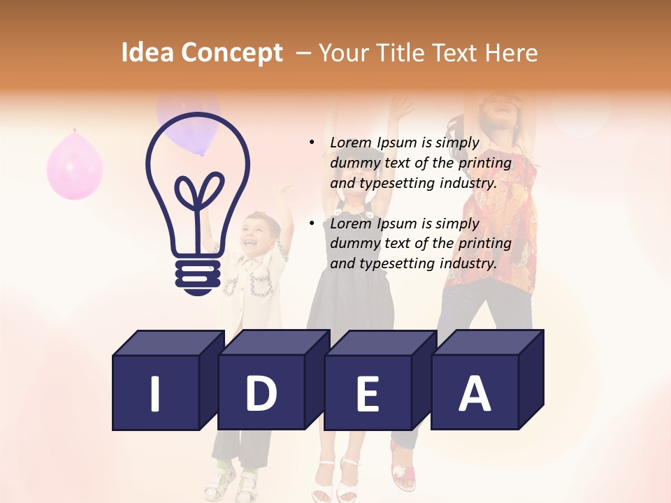 The Children Are Happy PowerPoint Template