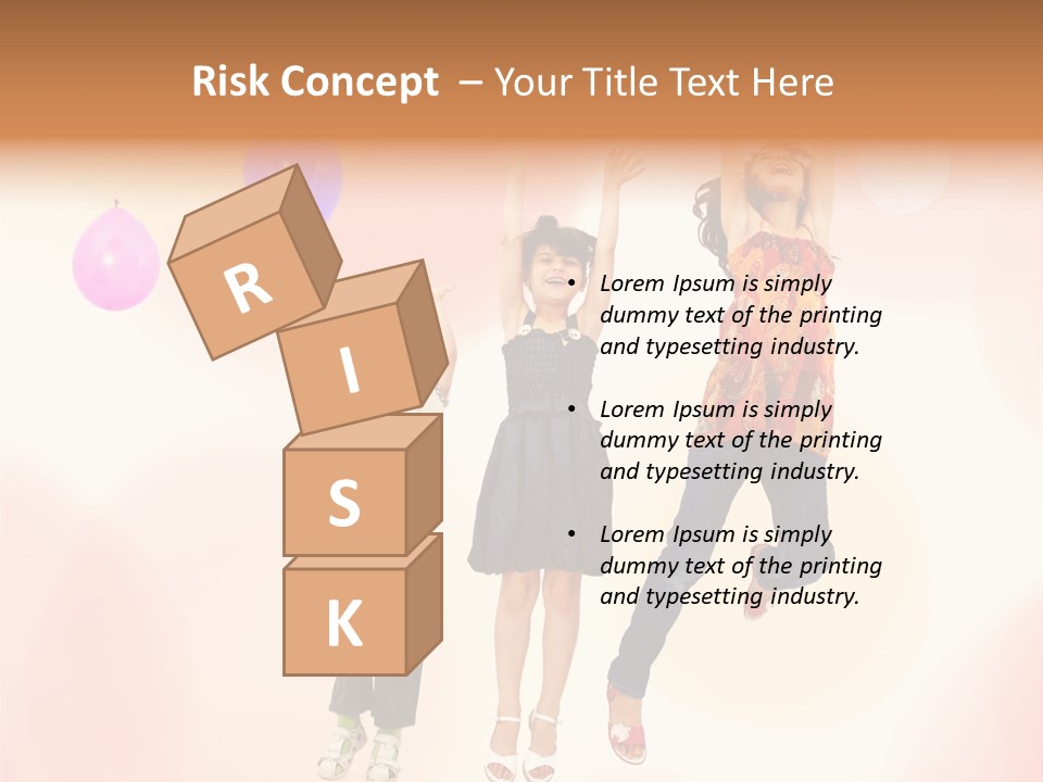 The Children Are Happy PowerPoint Template